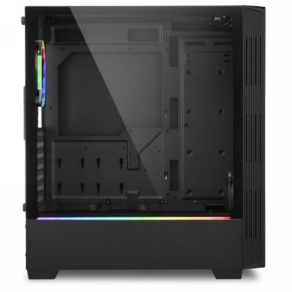 SHARKOON RGB LIT 100 midiATX okno črno ohišje