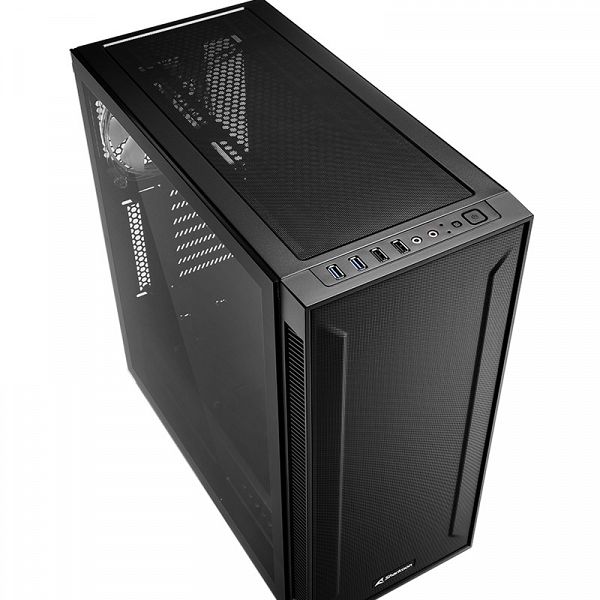 SHARKOON TG6M ATX (TG6M RGB) RGB gaming okno črno ohišje