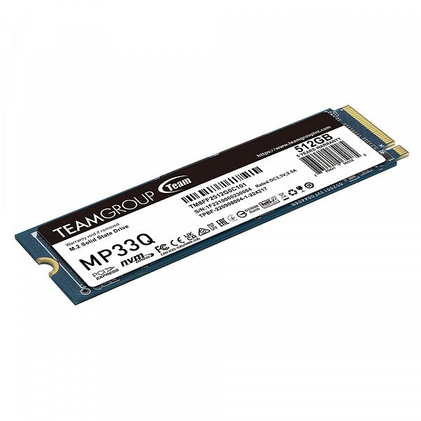 Teamgroup 512GB M.2 NVMe Gen3x4 SSD MP33Q 3D QLC 2280