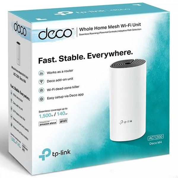 TP-LINK AC1200 Deco M4 (1-pack) Mesh Dual Band Gigabit brezžični usmerjevalnik - router / dostopna točka-AP