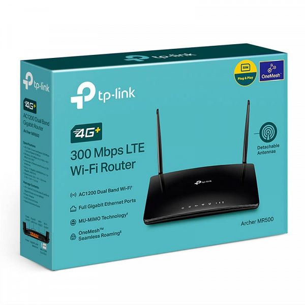 TP-LINK Archer MR500 4G+ Cat6 AC1200 1xSIM mobilni brezžični usmerjevalnik-router