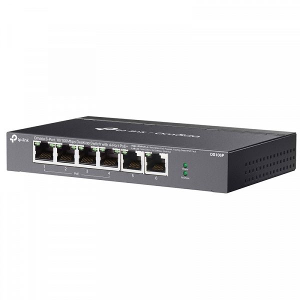 TP-LINK DS106P Omada 6-port 10/100Mbps PoE+ Unmanaged mrežno stikalo-switch