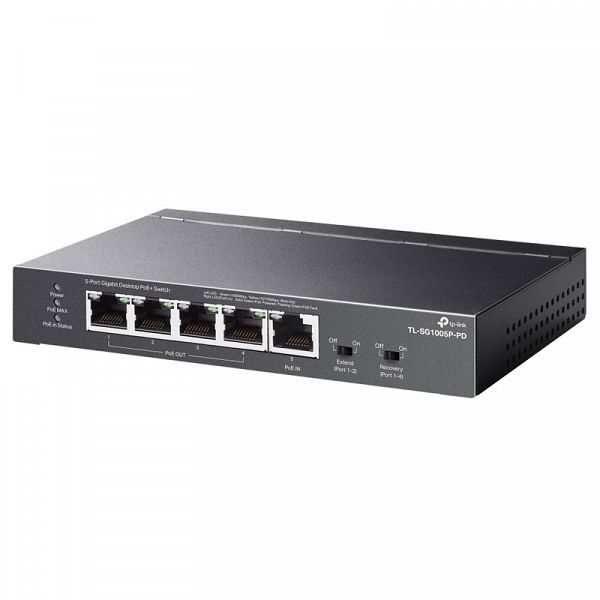 TP-LINK TL-SG1005P-PD 5-port Gigabit 4xPoE+ 66W napajanje preko PoE++ mrežno stikalo-switch