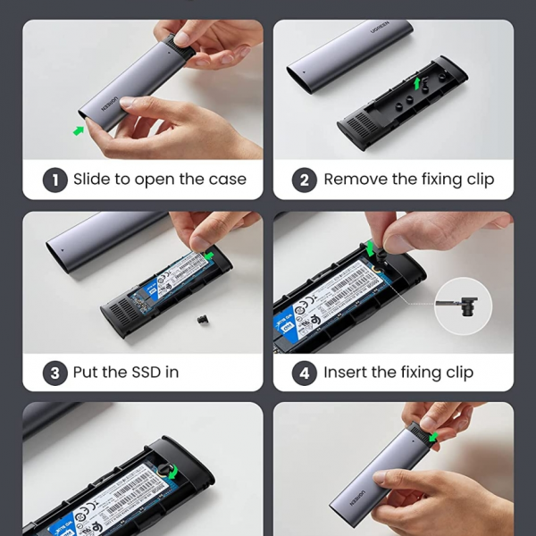 Ugreen M.2 NVMe SSD USB adapter B-Key & M+B Key - box