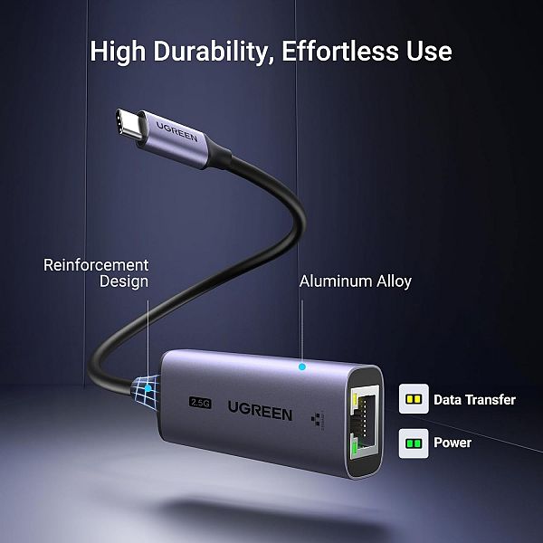 Ugreen USB-C 2.5G mrežni adapter 2.5Gbps 