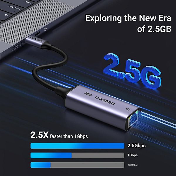 Ugreen USB-C 2.5G mrežni adapter 2.5Gbps 