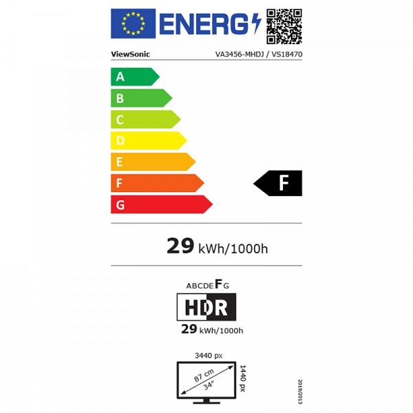 VIEWSONIC VA3456-MHDJ 86,36cm (34