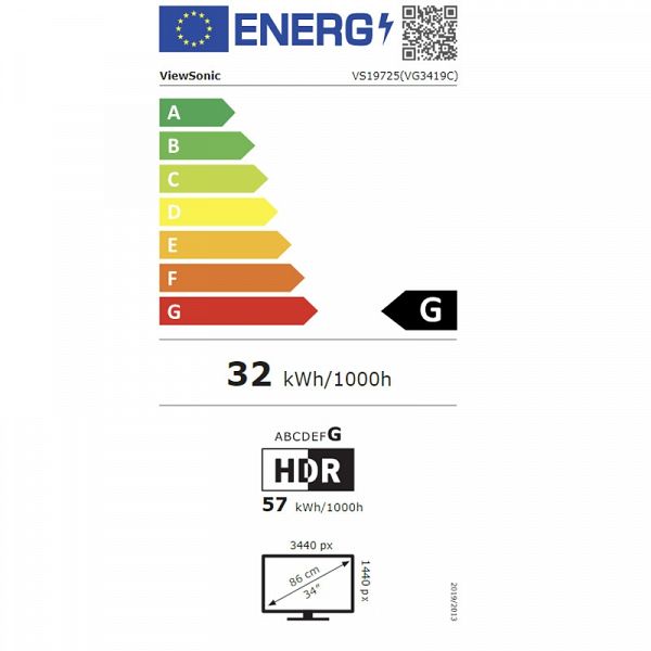 VIEWSONIC VG3419C 86,36cm (34