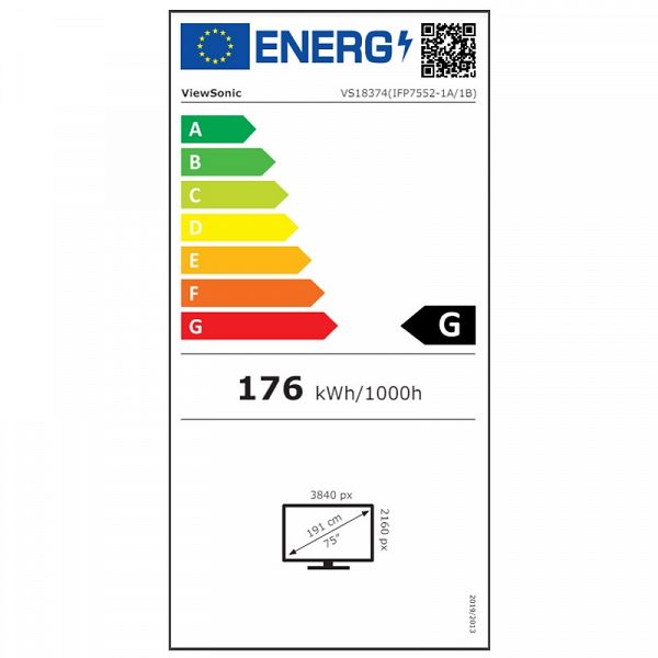 VIEWSONIC ViewBoard IFP7552-1B 190,5cm (75