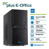 PCplus e-office i5-12400 16GB 1TB NVMe SSD Windows 11 Home tipkovnica miška namizni računalnik