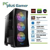 PCPLUS Gamer Ryzen 5 7600 32GB 1TB NVMe SSD RTX 4060 8GB gaming namizni računalnik