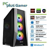 PCPLUS Gamer Ryzen 7 9700X 32GB 2TB NVMe SSD RTX 4070 Super 12GB Windows 11 Home gaming namizni računalnik