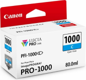 ČRNILO CANON PFI-1000 CYAN ZA IMAGEPROGRAF PRO-1000, 80 ml